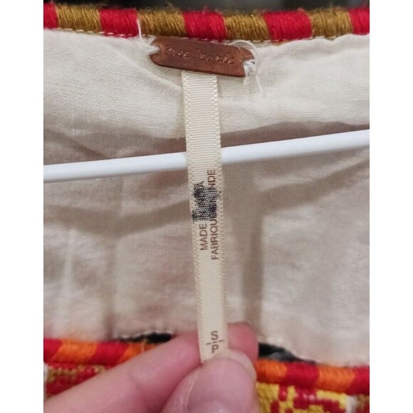 FREE PEOPLE White Aztec Day Glow Embroidered Mini Dress Women's S - Picture 3 of 4